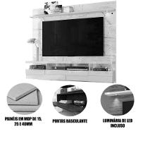 Painel Suspenso Para Tv 60 Polegadas Com 2 Portas Alana 1.8 Calacata/off White - 2
