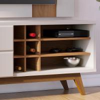 Rack Para Sala Makai Com Painel Para Tv 70 Pol Lara C04 Off White Matte Freijó - Lyam Decor - 7