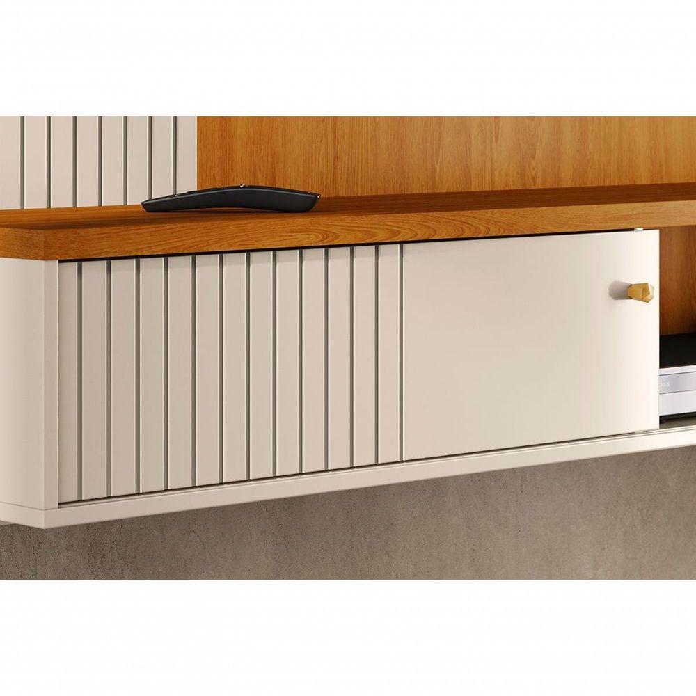 Painel Suspenso Para Tv 65 Polegadas 1 Porta Correr Ariel Cinamomo/off White - 5