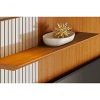 Painel Suspenso Para Tv 65 Polegadas 1 Porta Correr Ariel Cinamomo/off White