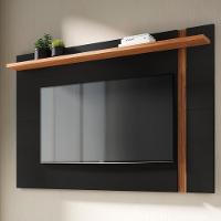 Painel Para Tv 70 Pol Extensível 180cm Lara C04 Preto Fosco Noce Milano - Lyam Decor - 6