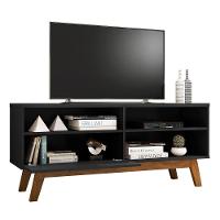 Rack Para Tv Com Porta Riane Preto Fosco - 3