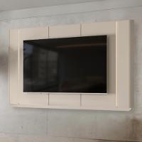 Painel Para Tv 75 Pol Com Led 240cm Elysia L05 Off White Fosco - Lyam Decor - 2