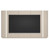 Painel Para Tv 75 Pol Com Led 240cm Elysia L05 Off White Fosco - Lyam Decor - 3