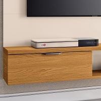 Painel Para Tv 55 Pol Com Bancada Suspensa Lake B01 Cinamomo Off White - Lyam Decor - 3