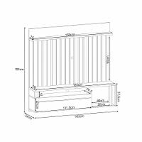 Painel Suspenso Decorativo Stesso Ripado Para Tv Até 55 Polegadas Castanho/preto G26 - Gran Belo - 7