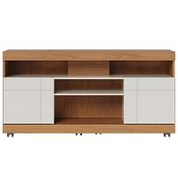 Rack Para Sala De Estar Tv 47 Pol Com Rodízios Raya C04 Freijó Off White - Lyam Decor - 3