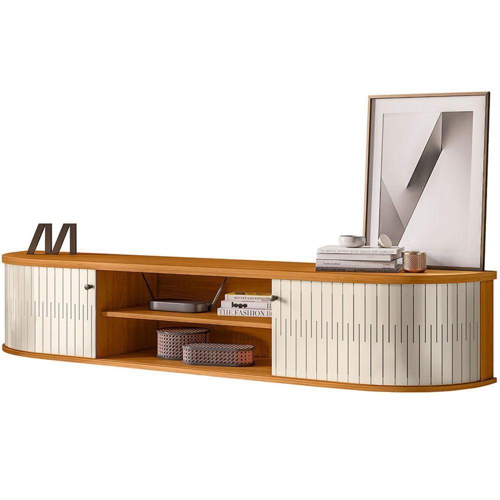 Home Suspenso Para Tv 75 Polegadas 2 Portas Jaguar Cinamomo/off White - 4
