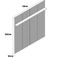 Home Suspenso Para Tv 75 Polegadas 2 Portas Jaguar Cinamomo/off White - 3