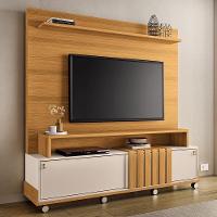 Estante Painel Para Tv 65 Pol Com Rodízios Cloud B01 Cinamomo Off White - Lyam Decor - 3