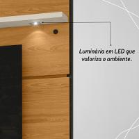 Painel Bancada Suspensa Com Led Tvs Até 60 Polegadas Lana 1.8 - Cinamomo-off White