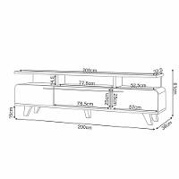 Rack Para Sala émile Com Painel Para Tv Ripado 70 Pol Conect B01 Off White Castanho - Lyam Decor - 6
