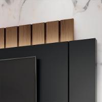 Painel Home Suspenso 2.2 Para Tv Até 70 Com Fita Led Mdp/mdf Shawn Preto/castanho G26 - Gran Belo - 6