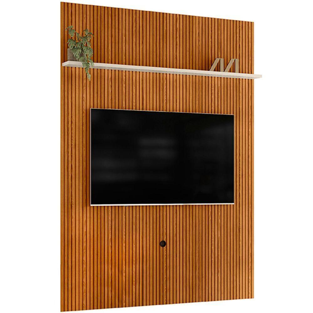 Painel Suspenso Piso-teto Para Tv 65 Polegadas Cassio Cinamomo/off White - 1