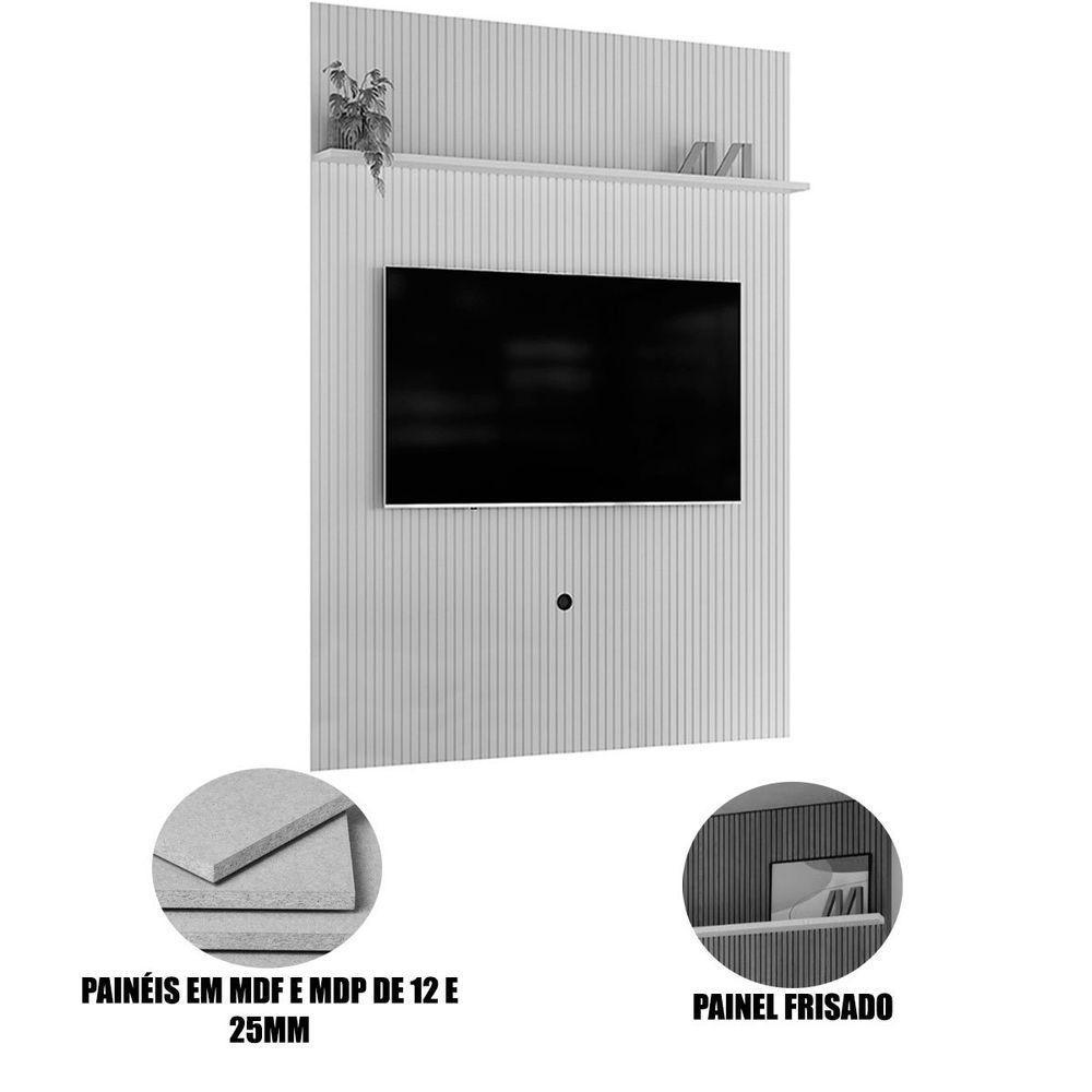 Painel Suspenso Piso-teto Para Tv 65 Polegadas Cassio Cinamomo/off White - 3