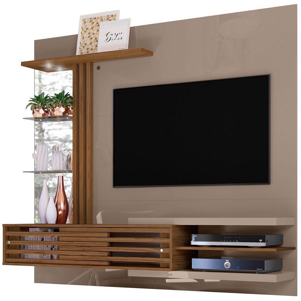 Painel Suspenso Para Tv 55 Polegadas Com 2 Portas Sidnei Fendi/naturale - 1