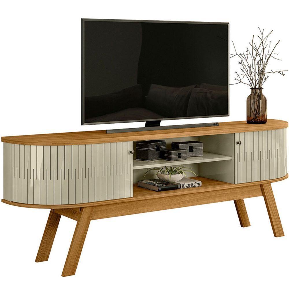 Painel Para Tv 75 Polegadas Composição Bancada Lugana Cumaru/opala - 7