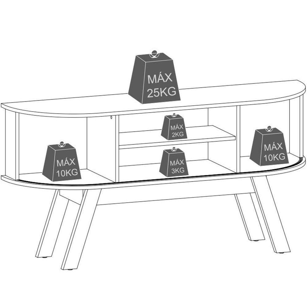 Painel Para Tv 75 Polegadas Composição Bancada Lugana Cumaru/opala - 10