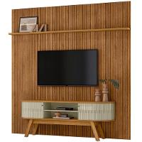 Painel Para Tv 75 Polegadas Composição Bancada Lugana Cumaru/opala - 1