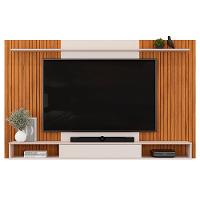 Painel Para Tv 70 Pol Com Bancada Suspensa 215cm Dom D05 Freijó Off White - Lyam Decor - 2