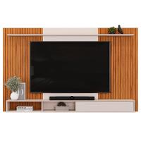 Painel Para Tv 70 Pol Com Bancada Suspensa 215cm Dom D05 Freijó Off White - Lyam Decor - 5