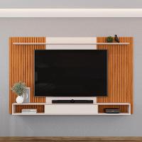 Painel Para Tv 70 Pol Com Bancada Suspensa 215cm Dom D05 Freijó Off White - Lyam Decor - 6