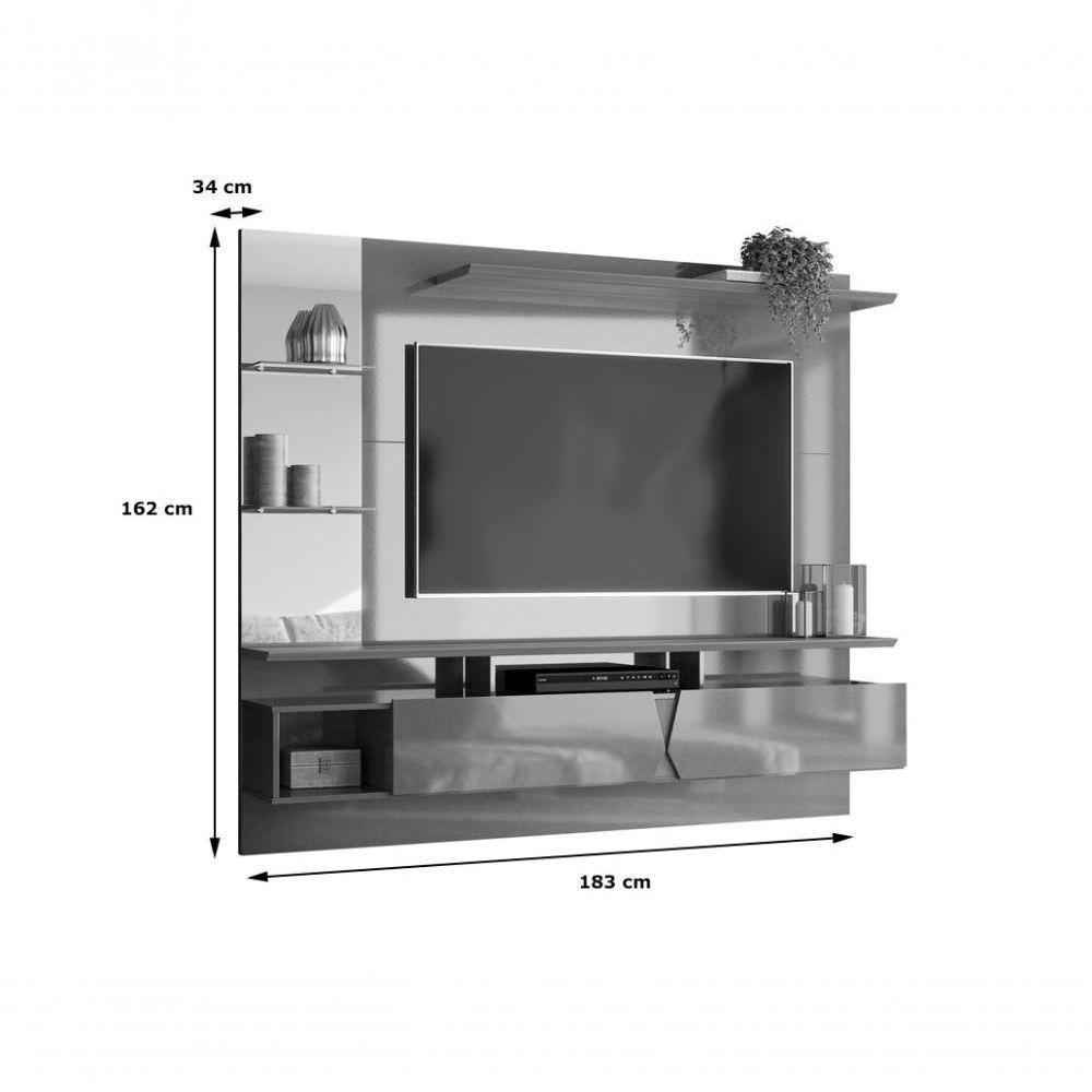 Painel Intense Painel Para Tvs Até 55'' 2 Portas Cinza Perolizado-tauari Lukaliam - 4