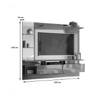 Painel Intense Painel Para Tvs Até 55'' 2 Portas Cinza Perolizado-tauari Lukaliam