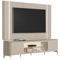 Rack Para Sala Com Painel Para Tv 70 Pol Elysia L05 Off White Fosco - Lyam Decor - 1