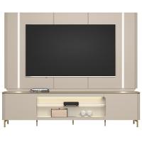 Rack Para Sala Com Painel Para Tv 70 Pol Elysia L05 Off White Fosco - Lyam Decor - 3