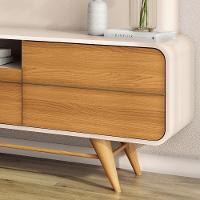 Estante Painel Para Tv 85 Pol Orgânico Com Led Royal B01 Off White Cinamomo - Lyam Decor - 5