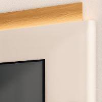 Estante Painel Para Tv 85 Pol Orgânico Com Led Royal B01 Off White Cinamomo - Lyam Decor - 7