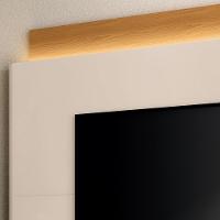 Estante Painel Para Tv 85 Pol Orgânico Com Led Royal B01 Off White Cinamomo - Lyam Decor - 8