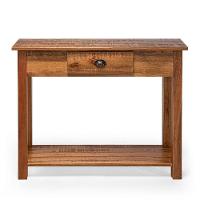 Aparador De Apoio Rústico Decorativo Em Madeira Maciça Bh 80cm - Natural - Bege - 1