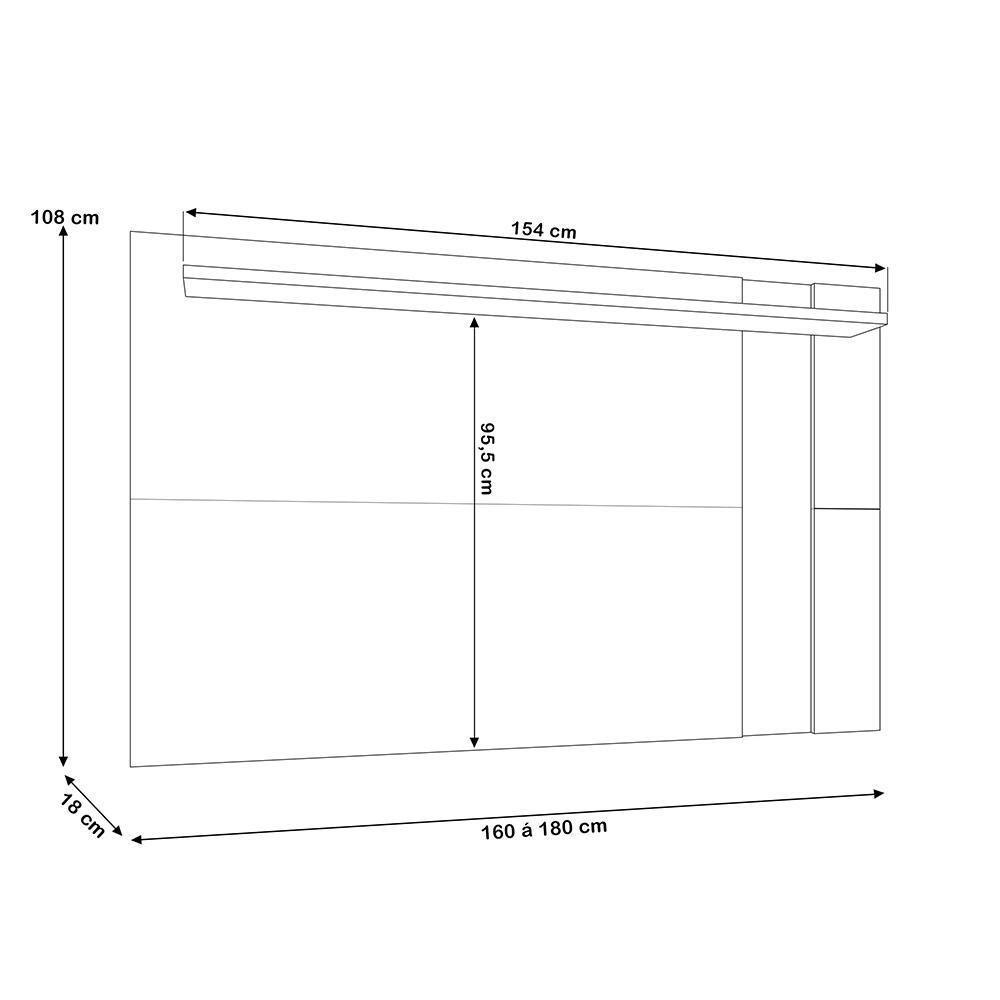 Rack Para Sala Makai Com Painel Para Tv 70 Pol Lara C04 Freijó Off White Matte - Lyam Decor - 3