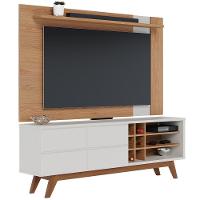 Rack Para Sala Makai Com Painel Para Tv 70 Pol Lara C04 Freijó Off White Matte - Lyam Decor - 1