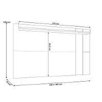 Rack Para Sala Makai Com Painel Para Tv 70 Pol Lara C04 Freijó Off White Matte - Lyam Decor - 3