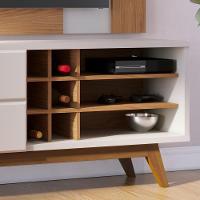 Rack Para Sala Makai Com Painel Para Tv 70 Pol Lara C04 Freijó Off White Matte - Lyam Decor - 6