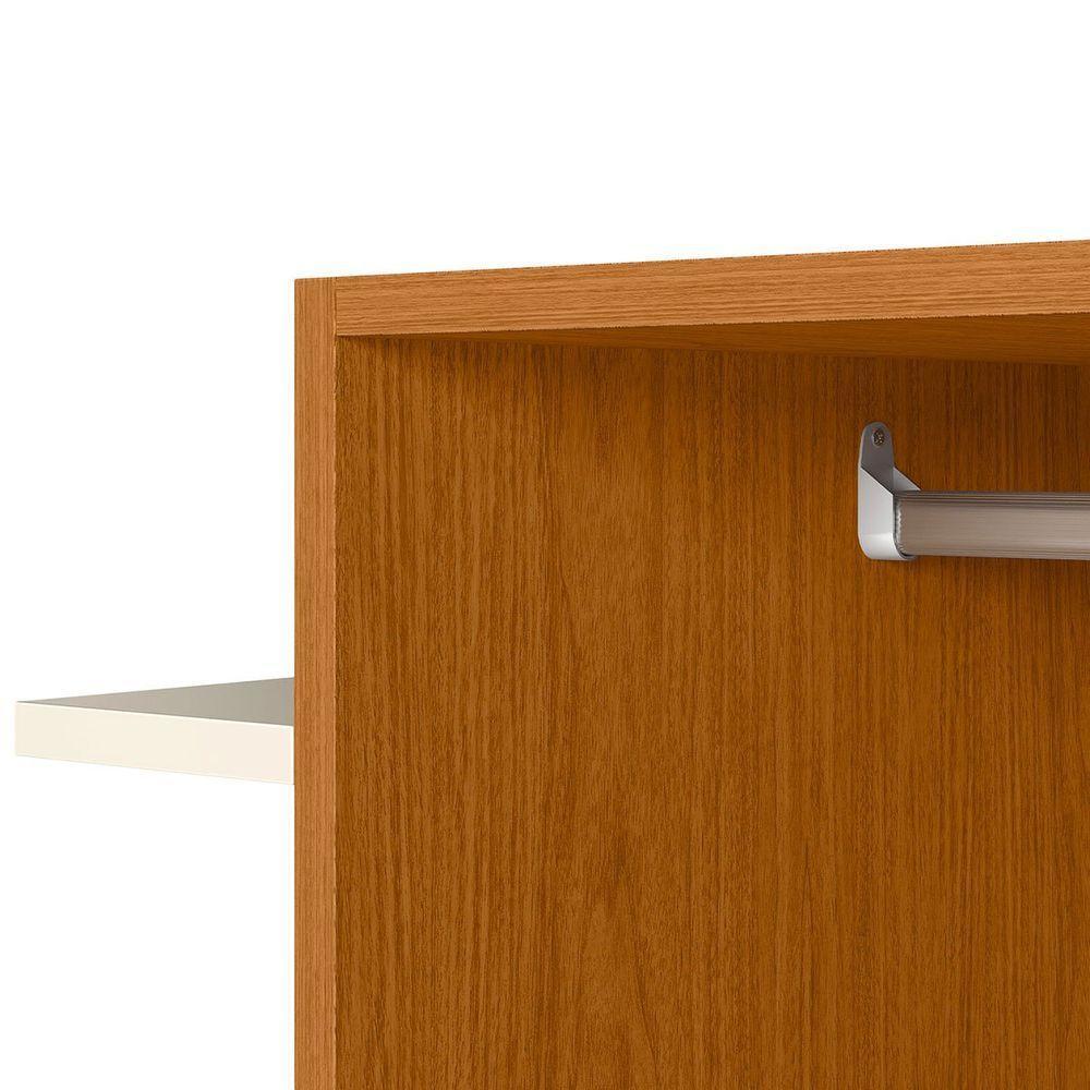 Painel 42 Polegadas Com Closet 2 Gavetas E Nicho Dave Cinamomo/off White - 1