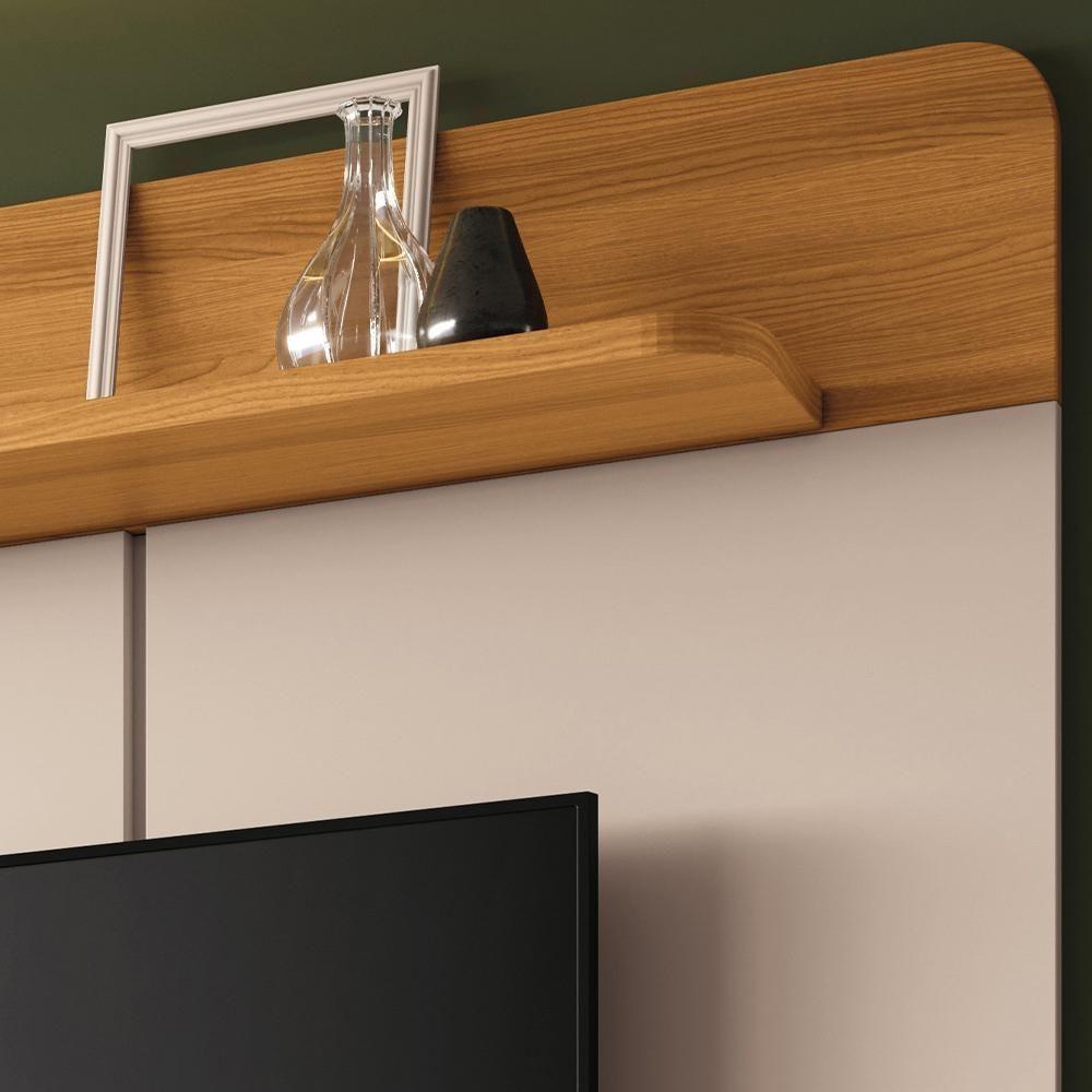 Painel Para Tv 70 Pol Bancada Suspensa Orgânica Cheri B01 Off White Cinamomo - Lyam Decor - 7