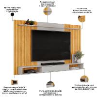 Painel Para Tv 70 Pol Com Bancada Suspensa 215cm Dom D05 Cedro Bali - Lyam Decor
