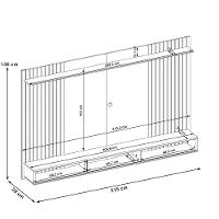 Painel Para Tv 70 Pol Com Bancada Suspensa 215cm Dom D05 Cedro Bali - Lyam Decor - 5