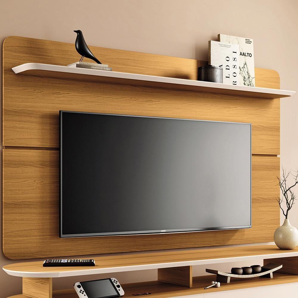 Painel Para Tv 70 Pol Orgânico 180cm Contour B01 Cinamomo Off White - Lyam Decor - 2