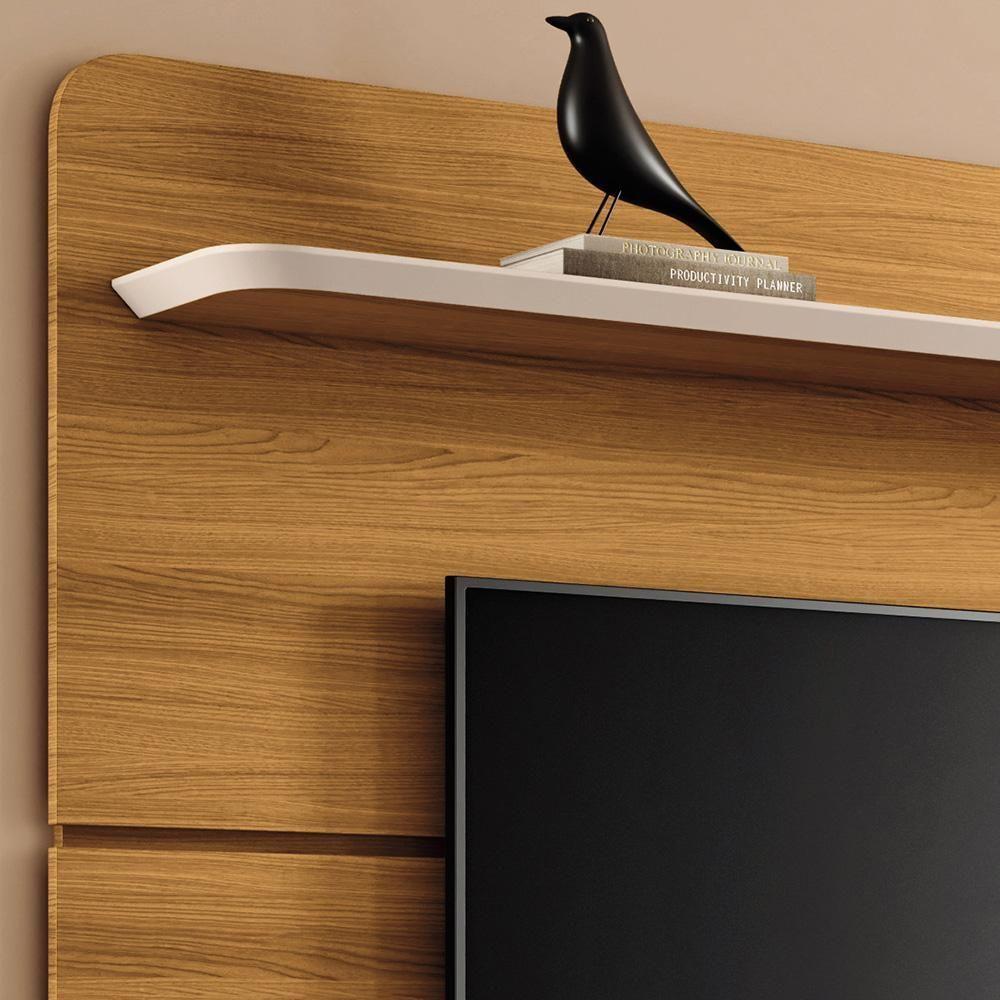 Painel Para Tv 70 Pol Orgânico 180cm Contour B01 Cinamomo Off White - Lyam Decor - 5