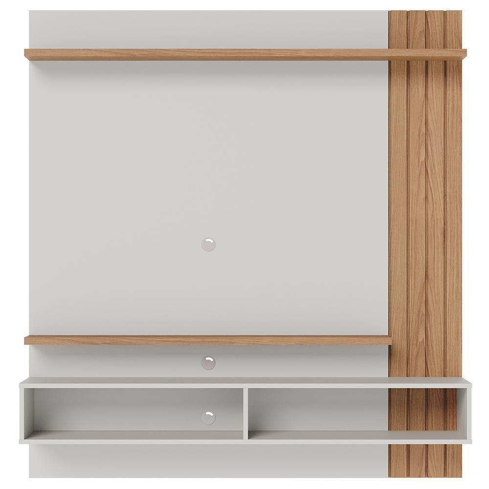Painel Para Tv 65 Pol Com Bancada Suspensa 150cm Will C04 Off White Matte Freijó - Lyam Decor - 4