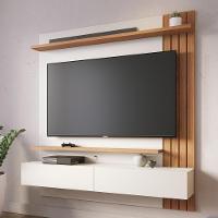 Painel Para Tv 65 Pol Com Bancada Suspensa 150cm Will C04 Off White Matte Freijó - Lyam Decor - 3