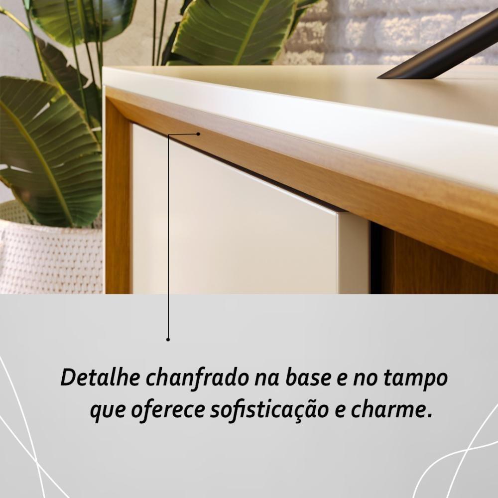 Rack Bancada 2 Portas Tvs Até 65 Polegadas Atlas - Cinamomo-off White Cinamomo-off White - 6