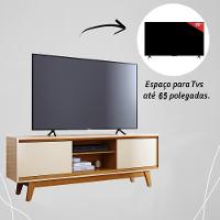 Rack Bancada 2 Portas Tvs Até 65 Polegadas Atlas - Cinamomo-off White Cinamomo-off White