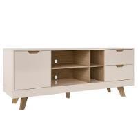 Rack Bancada Para Tv 65 Pol 160 Cm 4225 Off White Carvalho Arly Off White Carvalho - 3