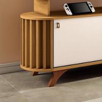 Bancada Decorativa Kirby 1.8 Tv Até 70 Pol. Ripada Cinamomo/off White G26 - Gran Belo - 8